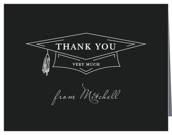 Show your appreciation for the support of your family and friends with our Senior Year Graduation Thank You Card.