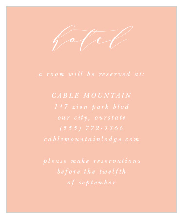 Our Modern Polaroid Accommodation Cards are practical and beautiful!