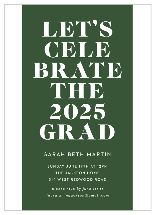 Gather your family and friends to join your celebration day with our Photo Row Graduation Party Invitations.