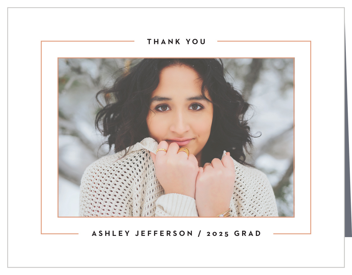 Modern Frame Graduation Thank You Cards