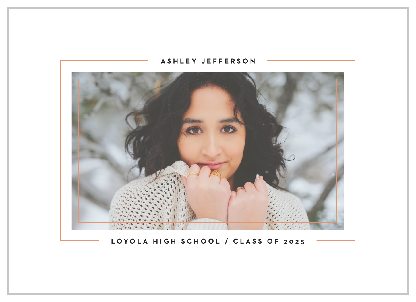 Modern Frame Graduation Announcements