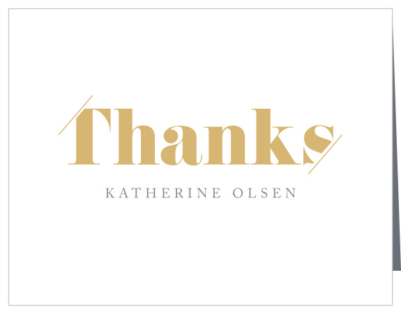 Make your message of appreciation bold and bright with our Cropped Edge Graduation Thank You Card.