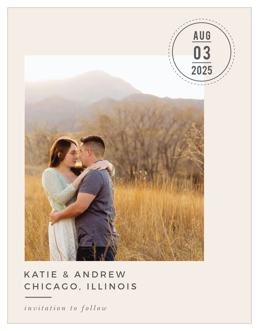 Modern Stamp Save the Date Magnets