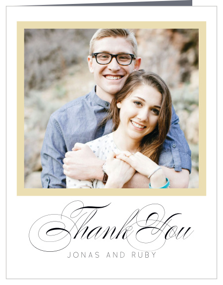 Our Clean Collage Wedding Thank You Cards are a perfectly classic way to thank your loved ones and supporters.