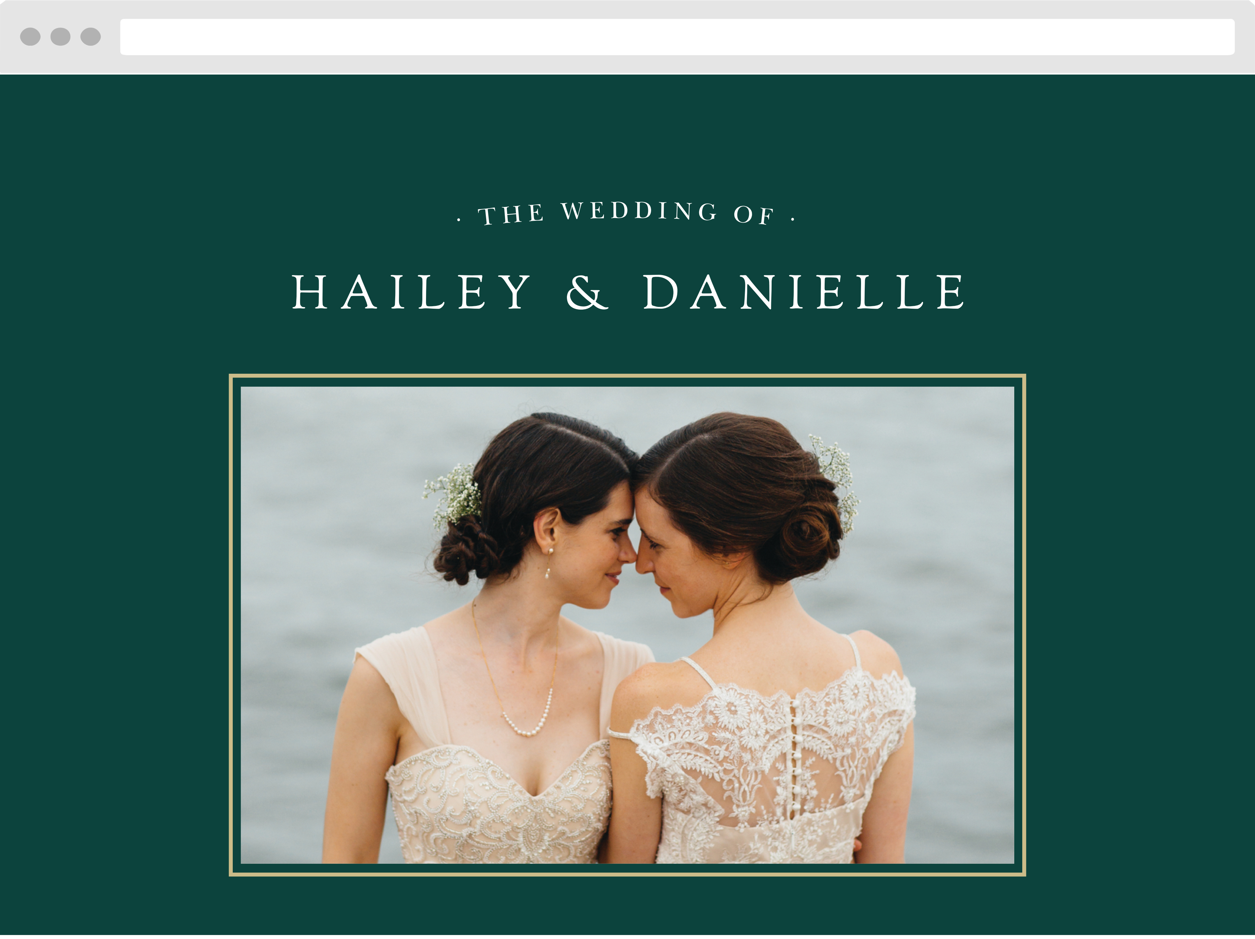 Delicate Frame Wedding Website