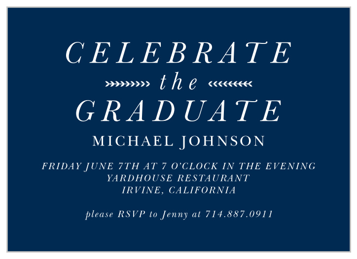 Invite your closest supporters to celebrate with you with our Monogram Laurel Graduation Invitations.