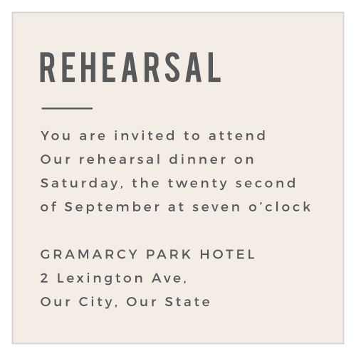 Bring the people closest to you together using the Modern Stamp Rehearsal Cards.