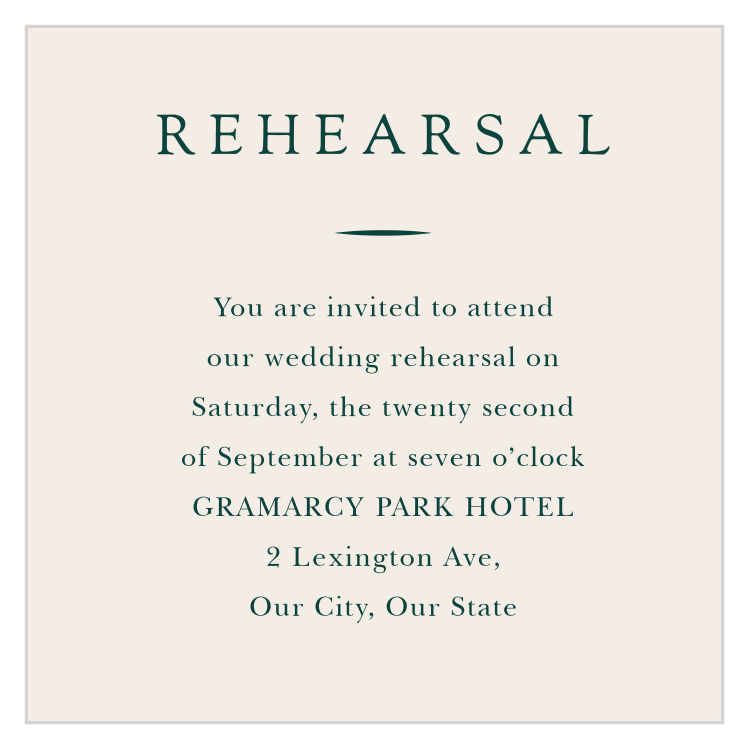 Delicate Frame Rehearsal Cards