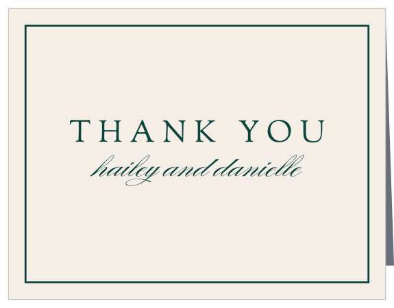 With our Delicate Frame Wedding Thank You Cards you can let your family and friends know that you appreciate their support on your wedding day.