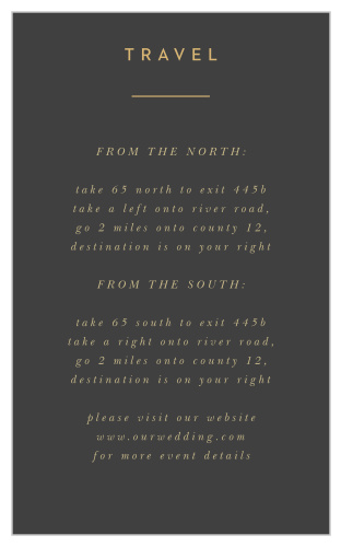 Minimal Band Direction Cards are perfect for guiding your family and friends every step of the way to your venue. 