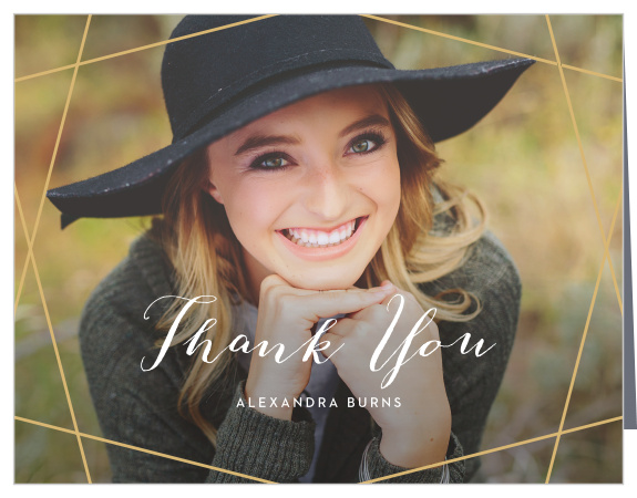 Our Gemstone Grad Graduation Thank You Card is perfect for expressing your gratitude for your loved ones' support on your big day.