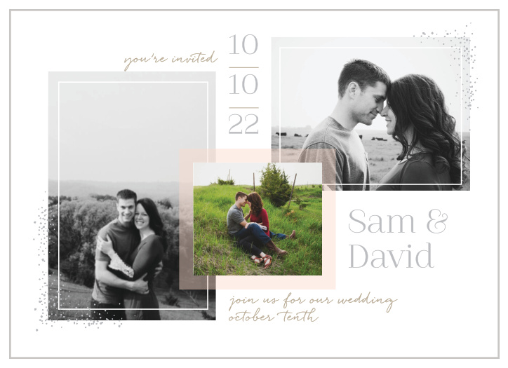 Our Modern Scrapbook Wedding Invitations are elegant and beautiful!