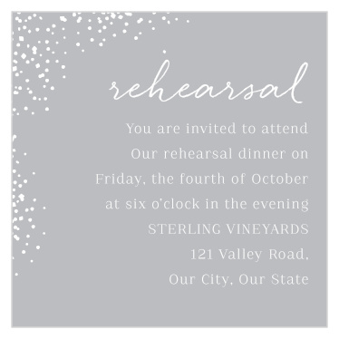 You'll love the sophisticated minimalism of our Modern Scrapbook Rehearsal Cards!