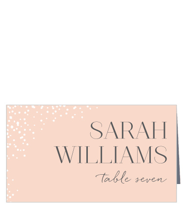 You'll love the delicate, subtle pink color of the Modern Scrapbook Place Cards!