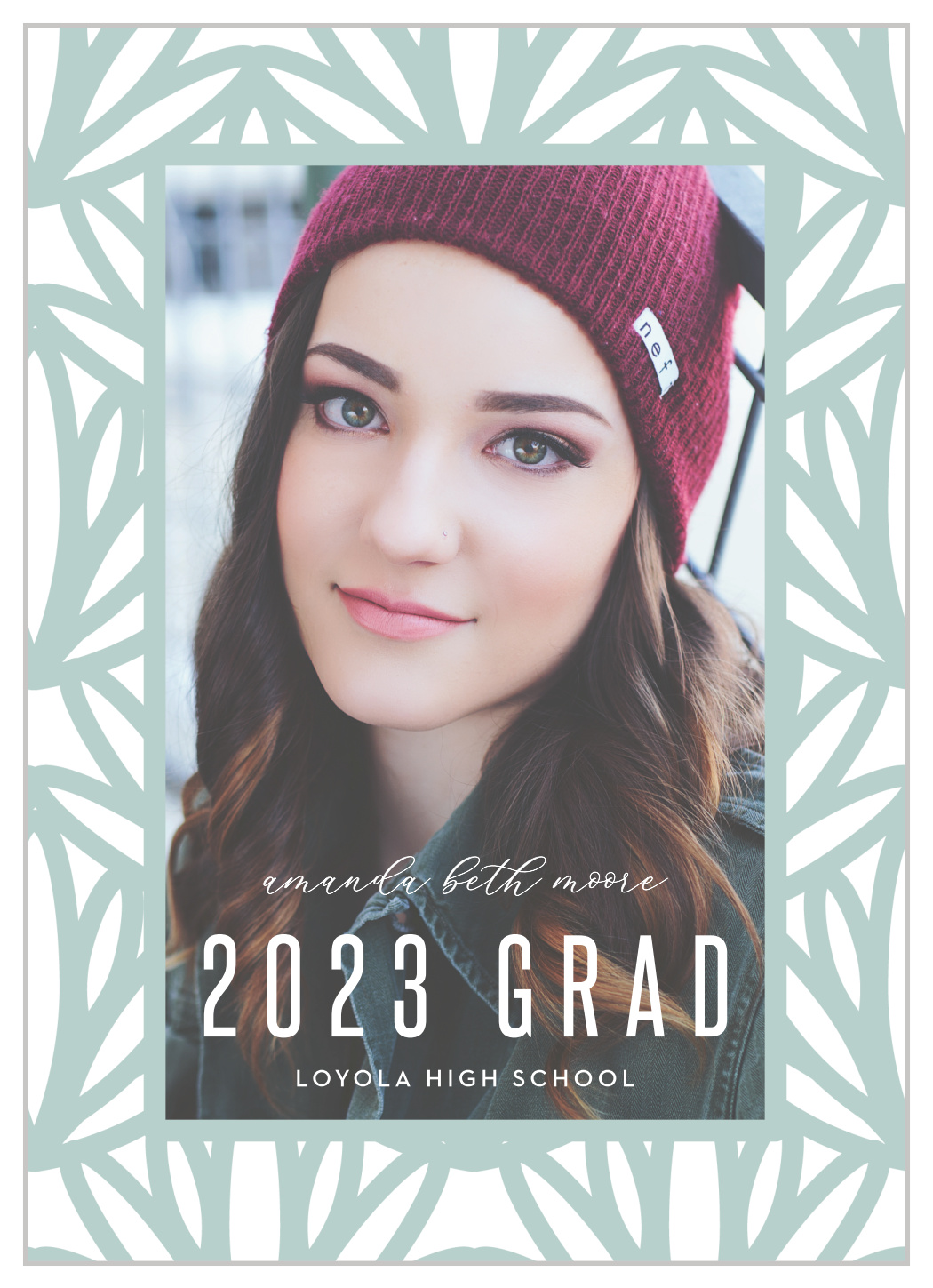 Mint Leaves Graduation Announcements by Basic Invite