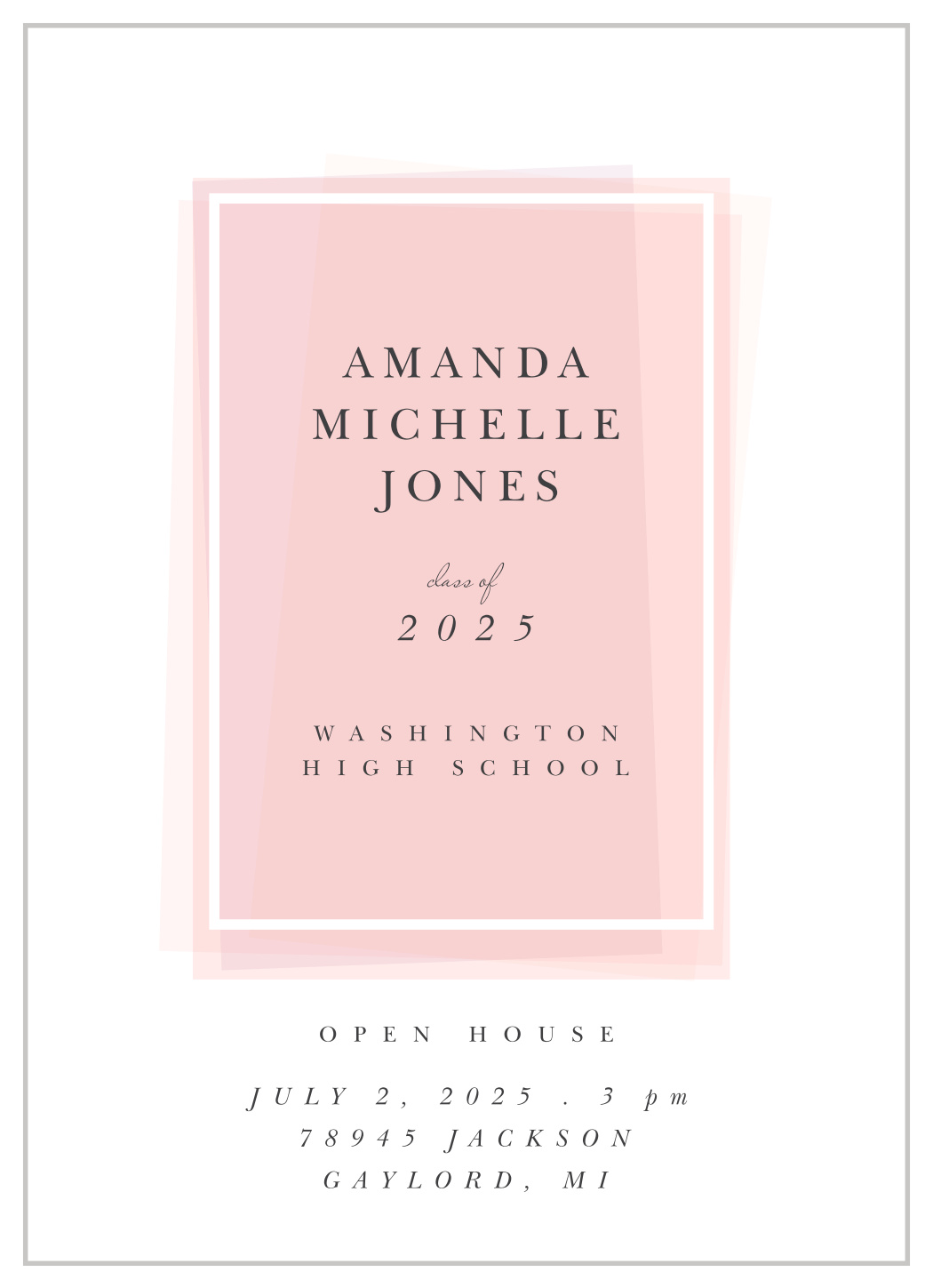 Layered Color Graduation Invitations