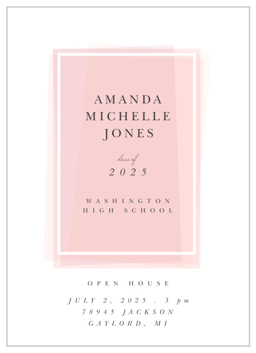 Our Layered Color Invitations are the perfect fit for your graduate!