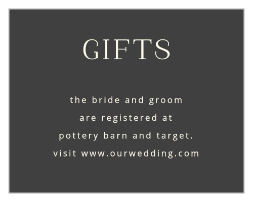 Our Leafy Label Registry Cards are a perfectly elegant way to help your loved ones know how to support you.