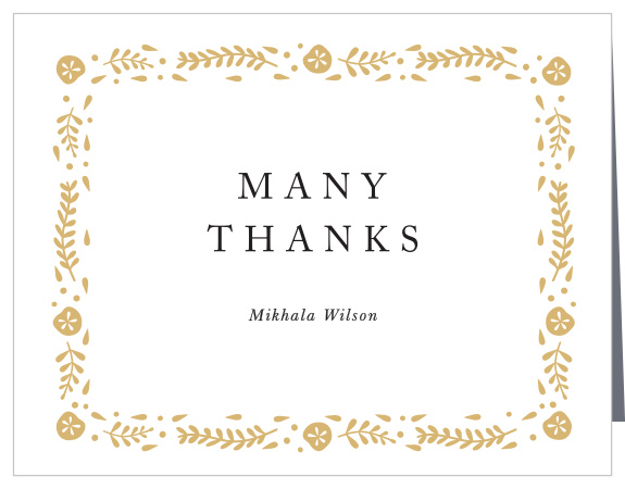 Share your gratitude with our Bayside Border Graduation Thank You Card! 