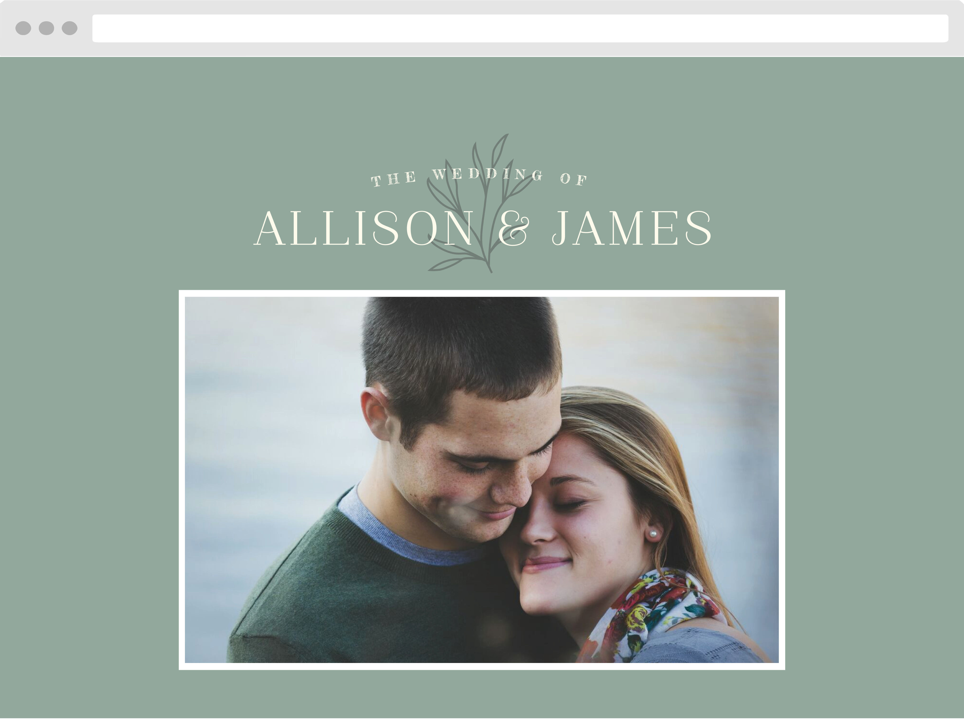Leafy Label Wedding Website