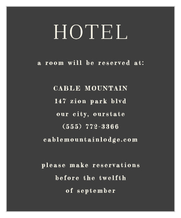 Our Leafy Label Accommodation Cards are a perfectly elegant way to treat your traveling guests to a memorable experience.