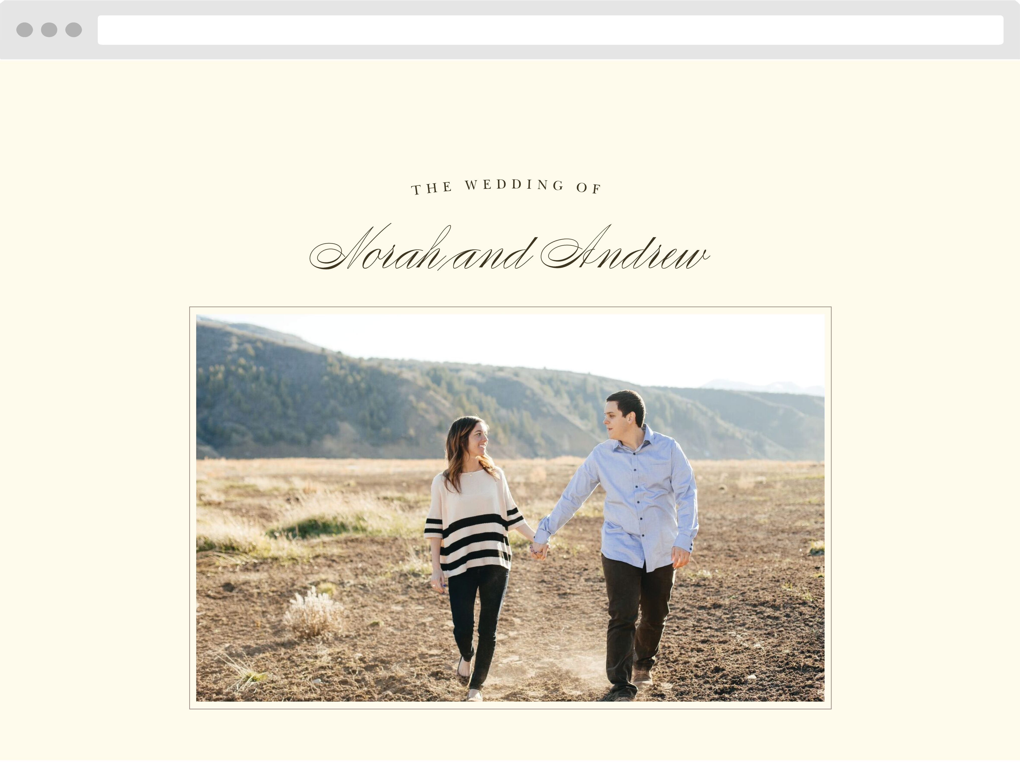 Modern Stacks Wedding Website