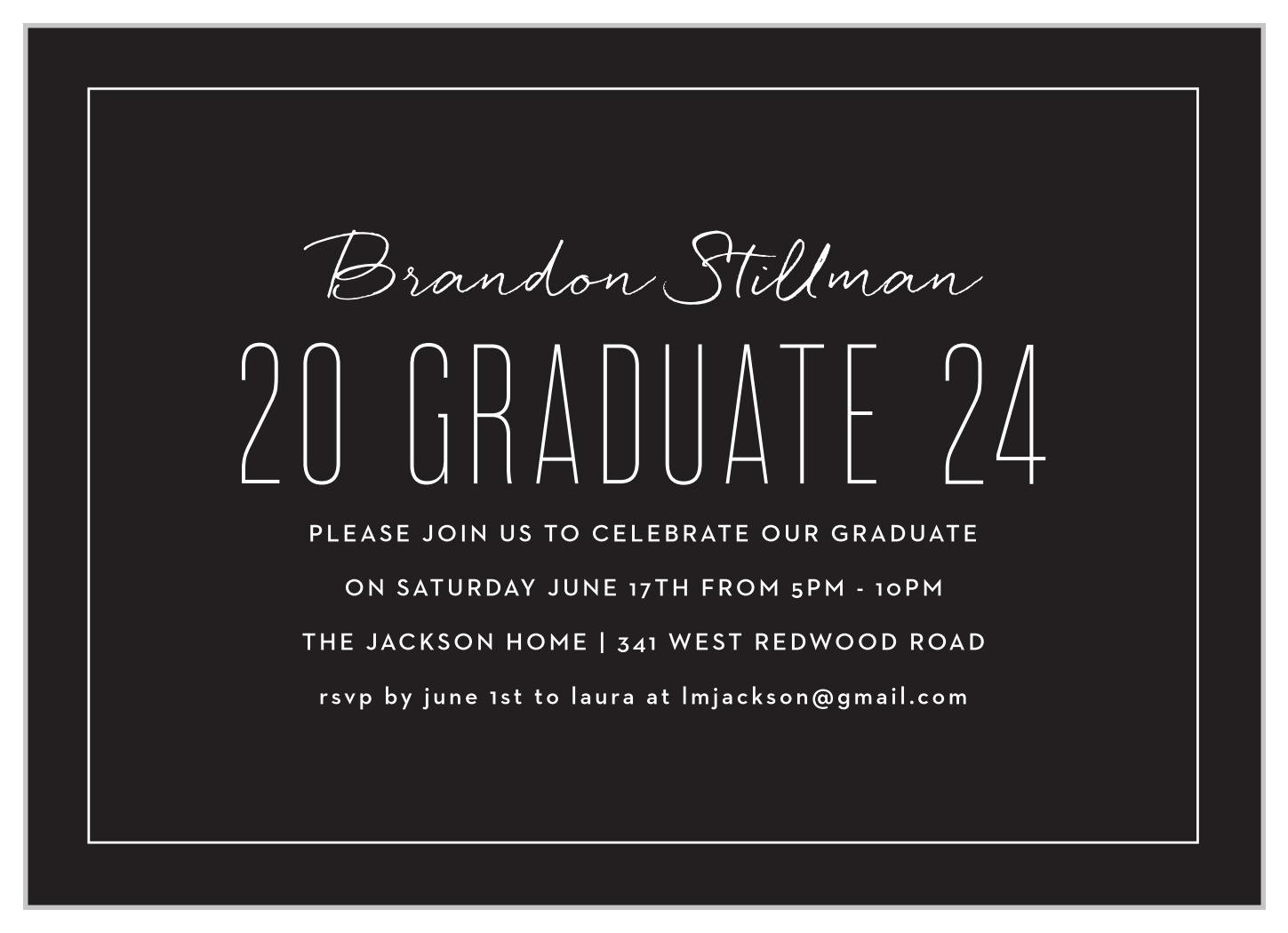 Simple Year Graduation Invitations