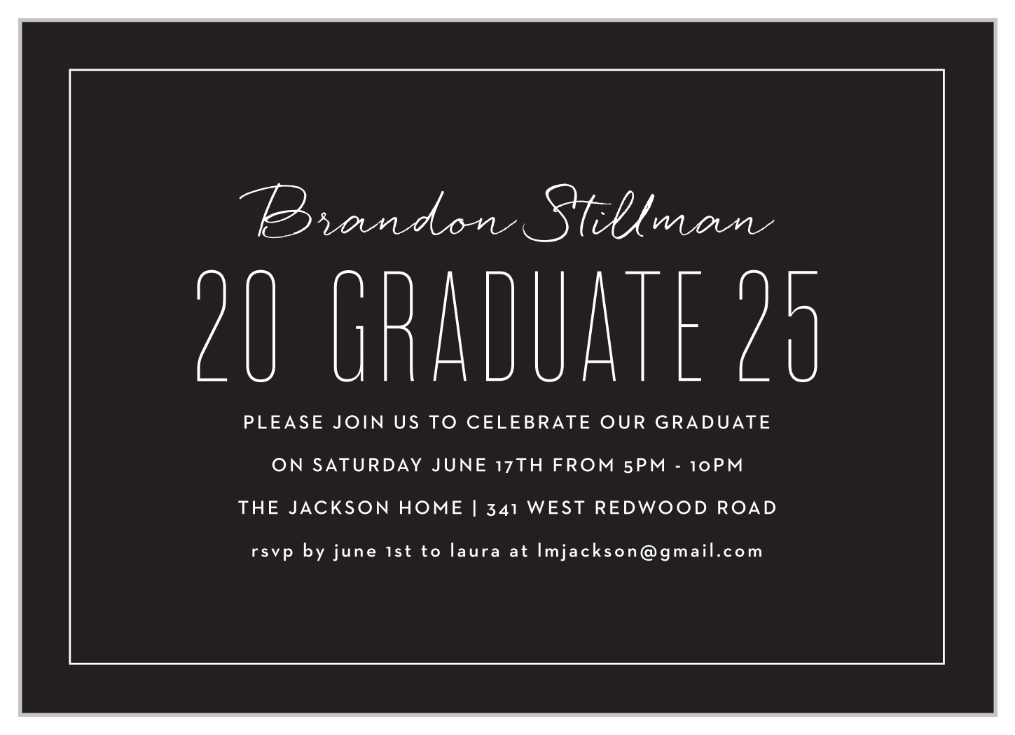 Simple Year Graduation Invitations