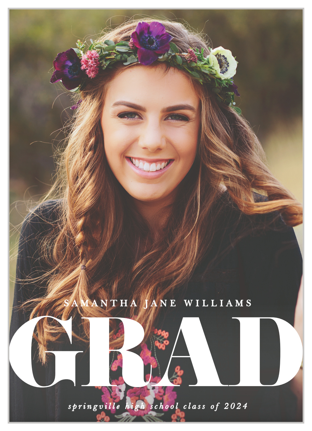 Grad Block Graduation Announcements by Basic Invite