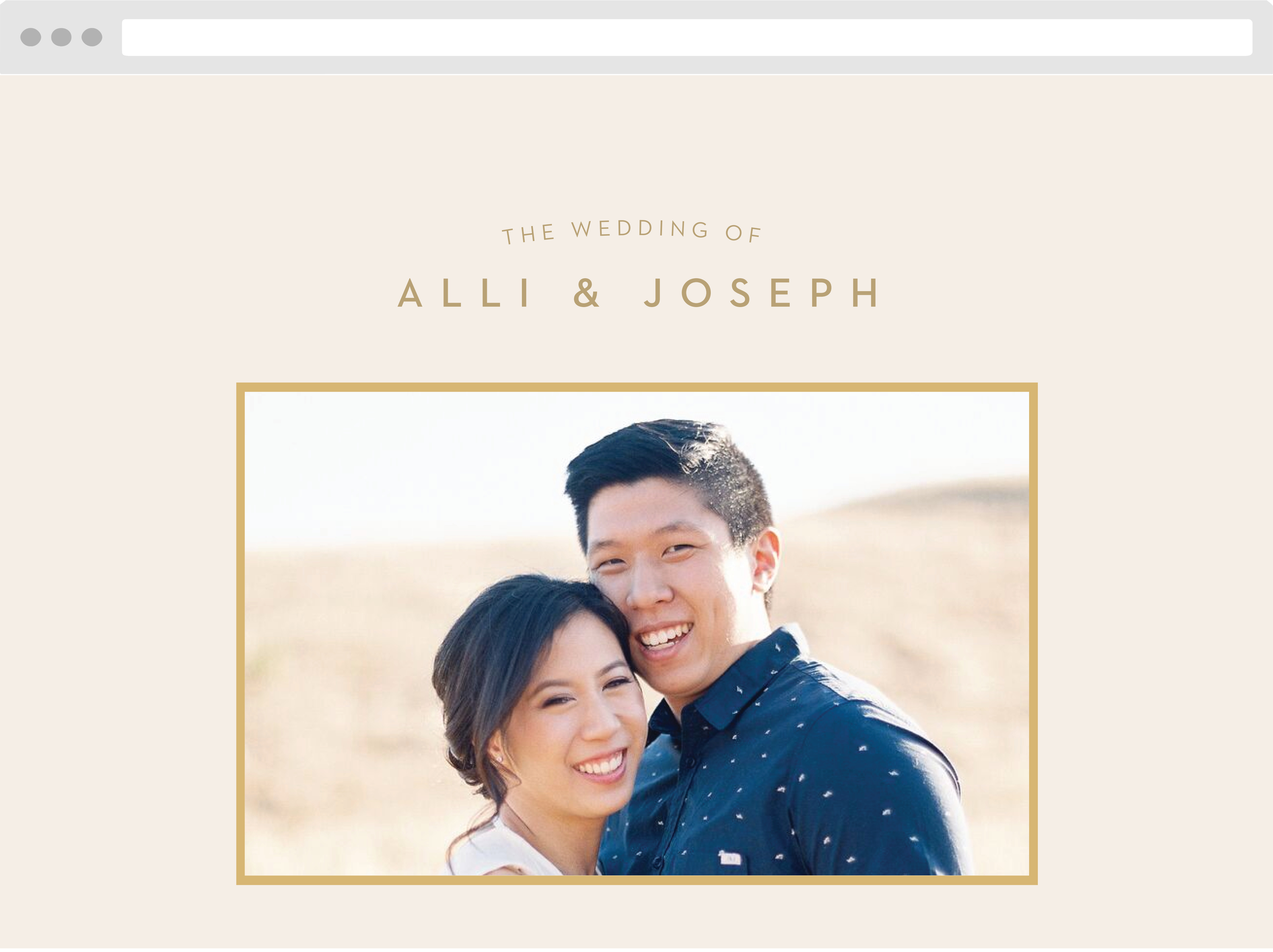 Minimal Block Wedding Website