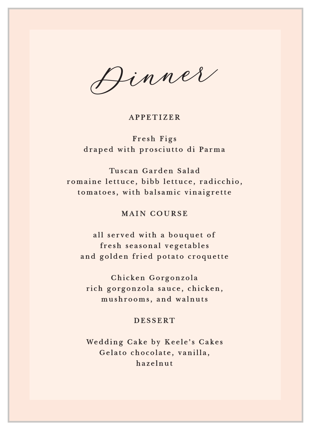 Lovely Photo Wedding Menus by Basic Invite