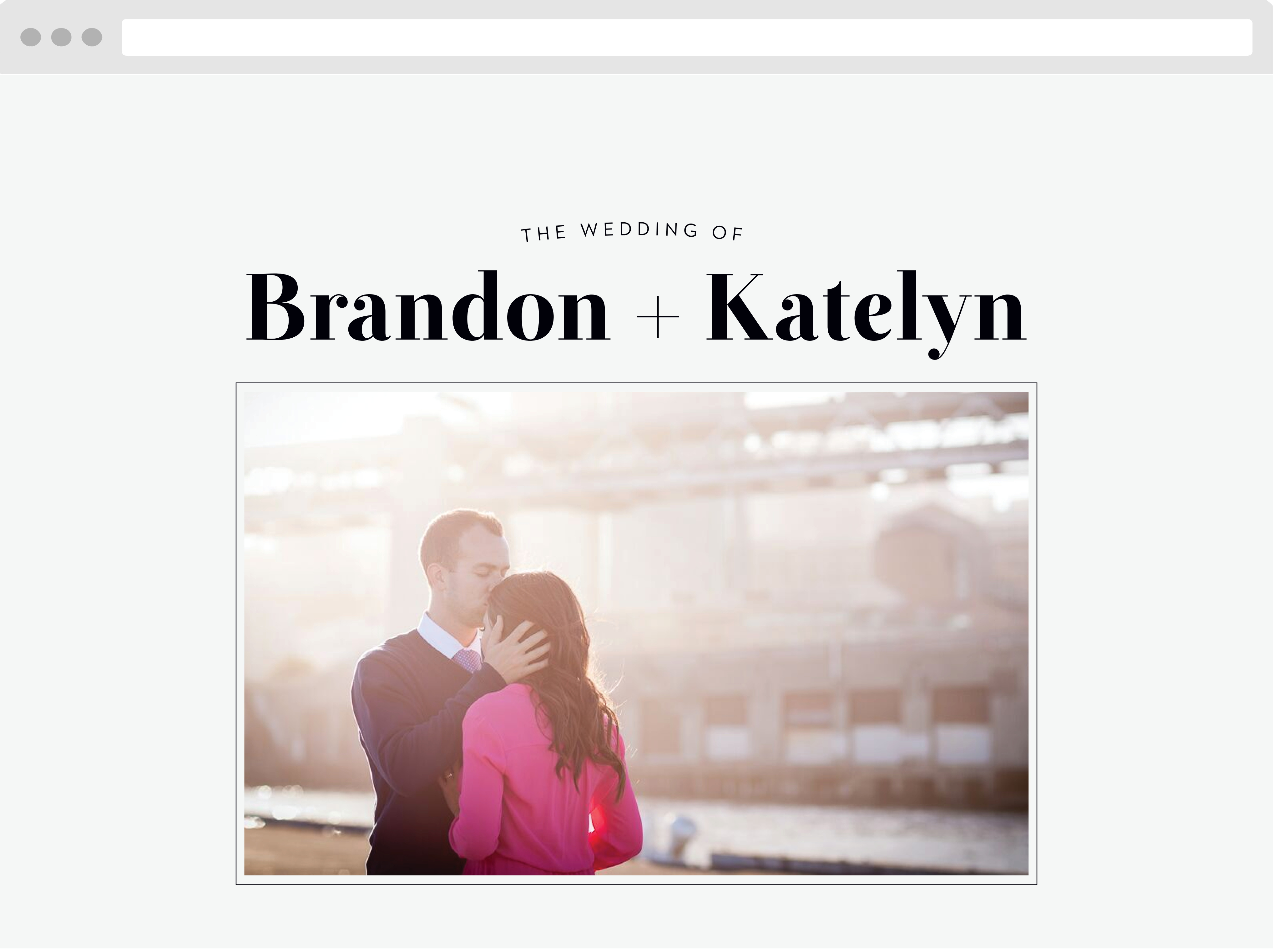 Chic Editorial Wedding Website