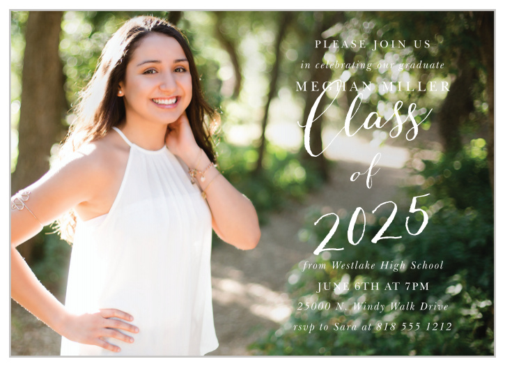 Our Scripted Grad Graduation Invitation is the perfect way to request the presence of your friends and family to come to support you on your big day.