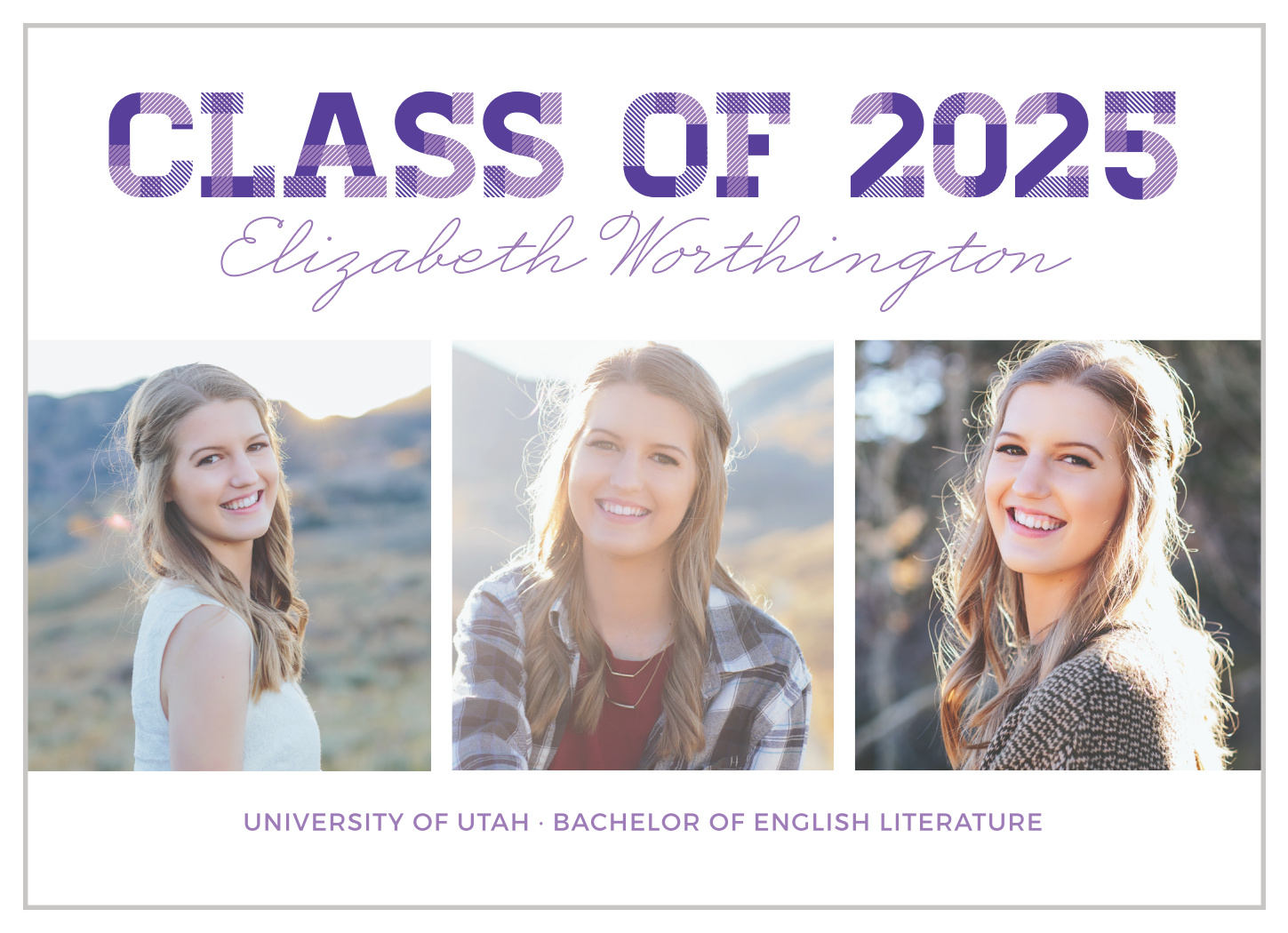 Patterned Sentiment Graduation Announcements