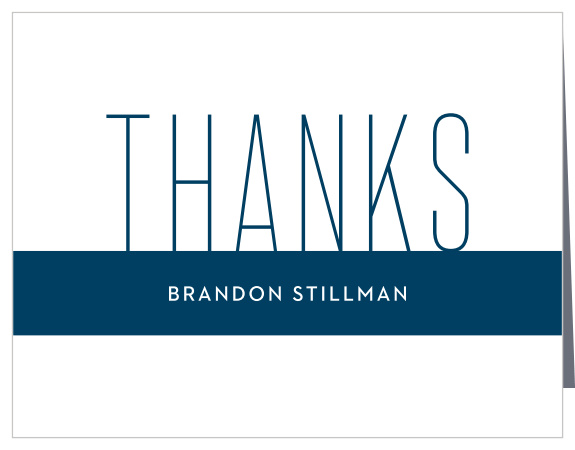 Give thanks to your family and friends for their support on your big day with our Contemporary Grad Graduation Thank You Card.