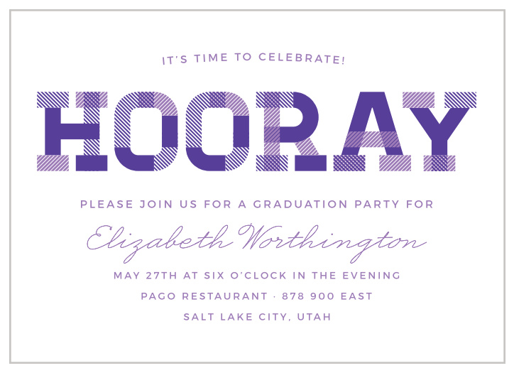 You’ve finally made it. Now it’s time to celebrate! Invite your closest supporters to celebrate with you with our Patterned Sentiment Graduation Invitations.