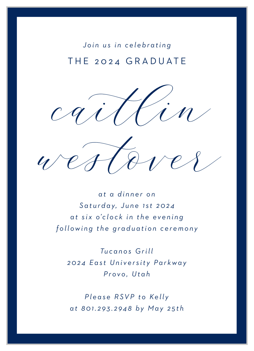 Past & Present Graduation Invitations
