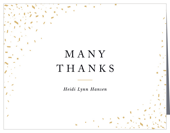 Show your appreciation with the Graduation Confetti Graduation Thank You Card!