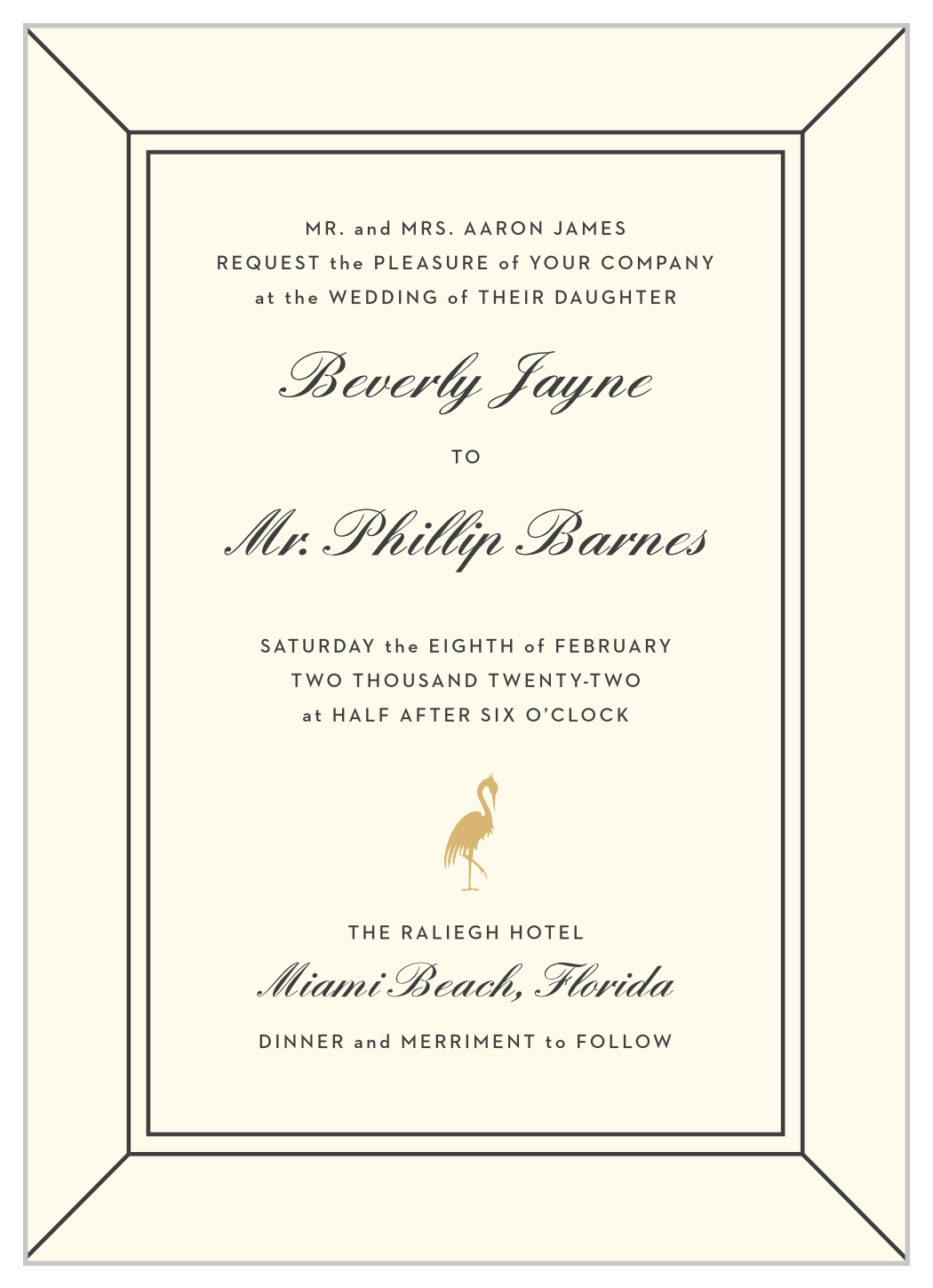 MaeMae's Beverly Wedding Invitations
