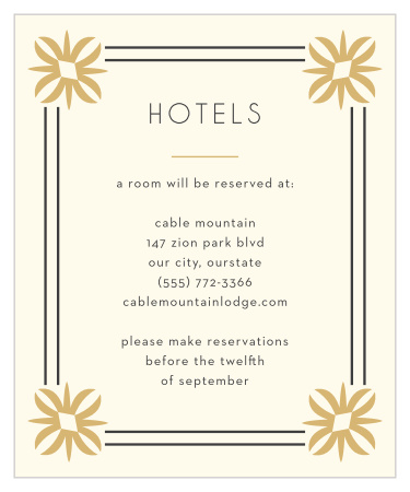 Our MaeMae's Beverly Accommodation Cards are a perfectly elegant way to treat your traveling guests to a memorable experience.