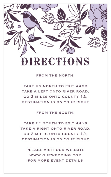 Our MaeMae's Midge Direction Cards are a perfect way to keep your guests from getting lost.