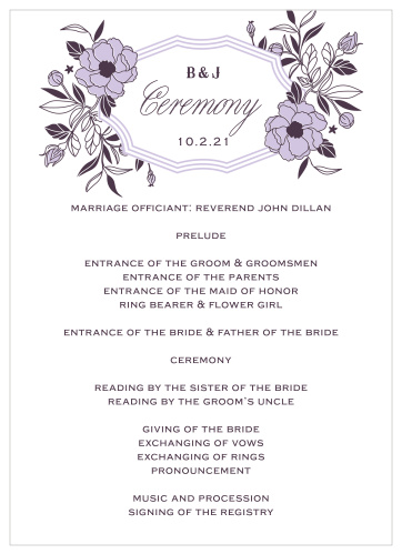 Our MaeMae's Midge Wedding Programs are a perfectly gorgeous way to make your wedding a memorable experience.