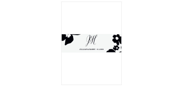 Our MaeMae's Jett Wedding Belly Bands offer a beautiful, high-contrast design to complement your wedding day. Wrap your invitations in these stunning bands, each lovingly created by our guest designer MaeMae and featuring floral illustrations, timeless calligraphy, and neat typography.