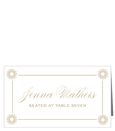 Add a sleek touch of class to your wedding dinner with our framed MaeMae's Bette Place Cards.