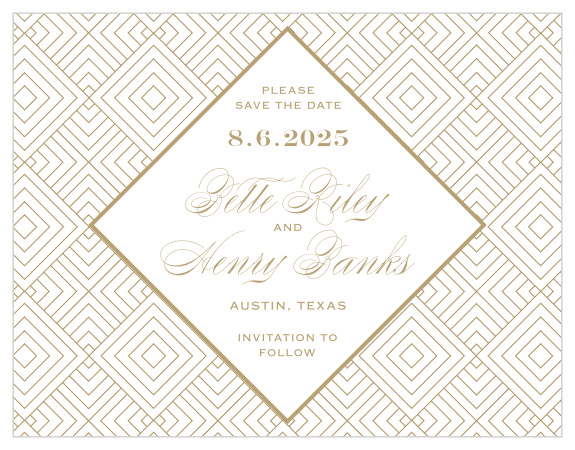 Be sure your friends and family mark your wedding date on their calendar with our MaeMae's Bette Save-the-Date Magnets.