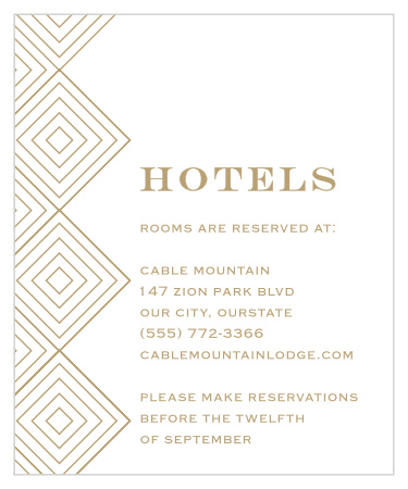 Ensure your loved ones are content and comfortable in the upcoming days to your wedding with our MaeMae's Bette Accommodation Cards.