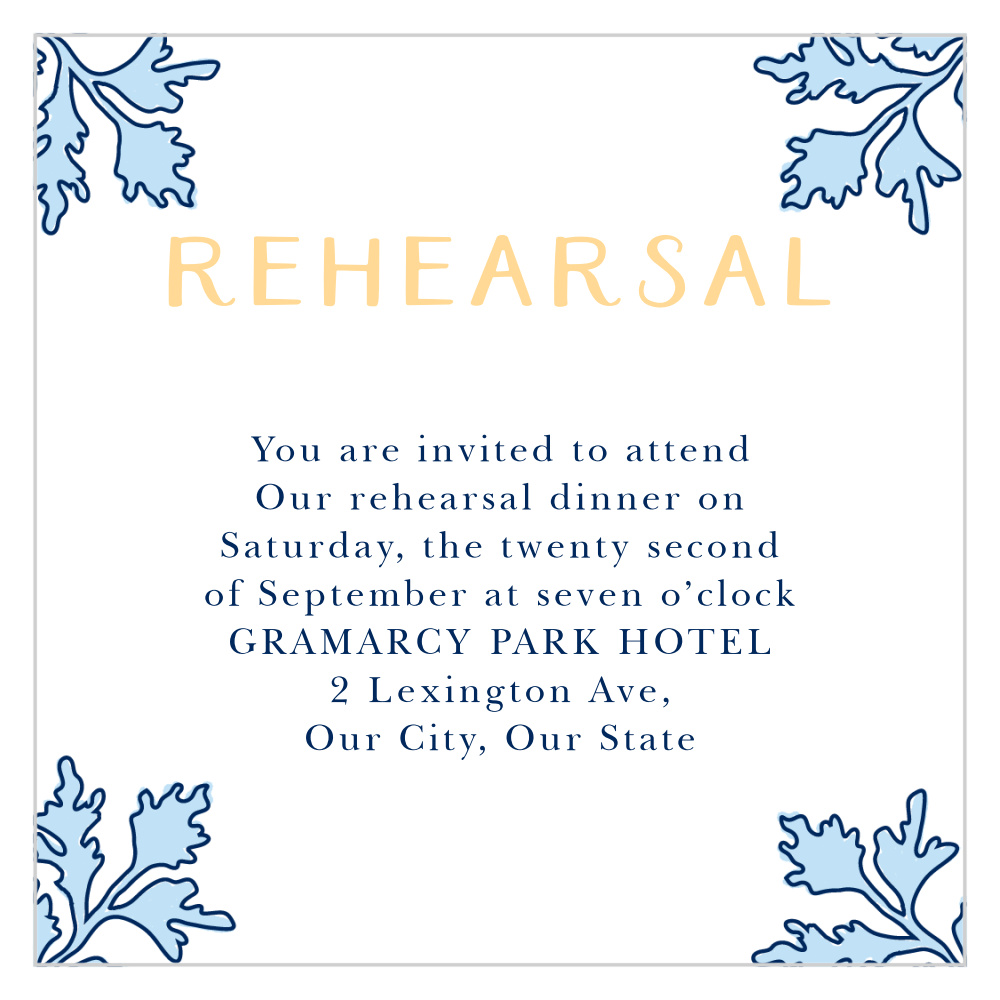 MaeMae's Dakota Rehearsal Cards