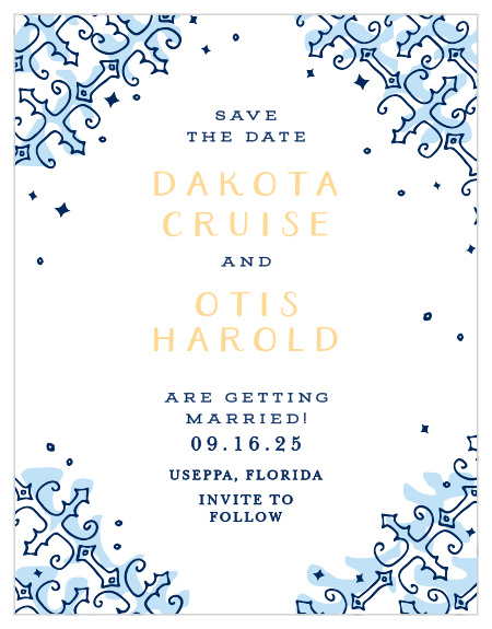 Our MaeMae's Dakota Save the Date Magnets  are a perfectly delightful way to announce the special day.