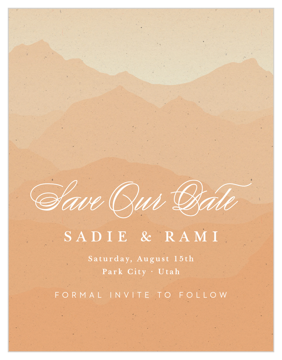 Majestic Mountains Save the Date Cards