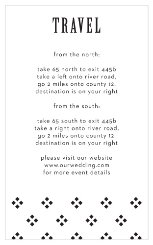 MaeMae's Billingsworth Direction Cards are the perfect way to ensure that your guests find their way to your wedding celebration without any problems.